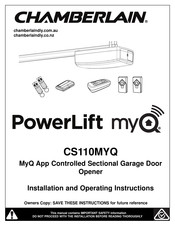 Chamberlain PowerLIft CS110MYQ Installation And Operating Instructions Manual