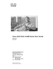 Cisco SCE 2000 Quick Start Manual