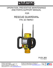 paratech RESCUE GUARDIAN Operation, Maintenance And Parts Manual