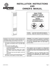 Empire Heating Systems DVC55SPPXLP-1 Installation Instructions And Owner's Manual