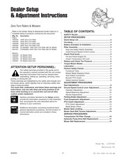 Simplicity 1694461 Dealer Setup & Adjustment Instructions Manual