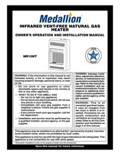 Desa Medallion MR10NT Owner's Operation And Installation Manual