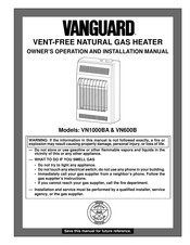 Vanguard VN1000BA Owner's Operation And Installation Manual