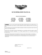 Thermo Pride OH11-105DE Operation Manual