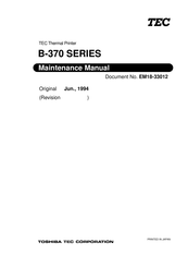 TEC B-370 Series Maintenance Manual