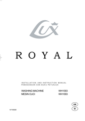 Royal WH1093 Installation And Instruction Manual