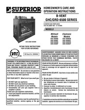 Superior GHD-6500P Homeowner's Care And Operation Instructions Manual