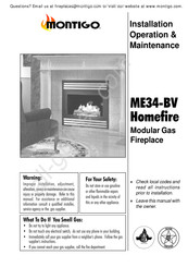 Montigo Homefire ME34-BV Installation Operation & Maintenance Data