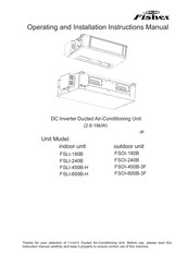 Fisher FSOI-180B Operating And Installation Instruction Manual