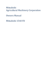 Mitsubishi 1540 FD Owner's Manual