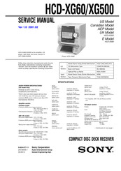 Sony HCD-XG500 - Bookshelf System Service Manual