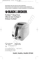 Black & Decker FryMate DF400 Use And Care Book Manual