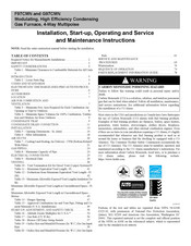 Carrier G97CMN Installation, Start-Up, Operating And Service And Maintenance Instructions
