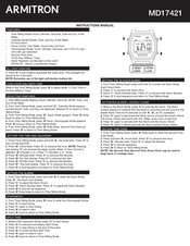 Armitron MD17421 Instruction Manual