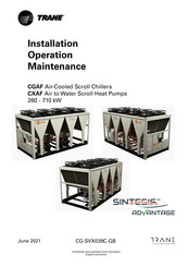 Trane Sintesis Advantage CGAF 165 SE Installation Operation & Maintenance