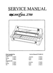 GBC Docuseal 2700 Service Manual