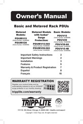 Tripp Lite PDUMV20 Owner's Manual