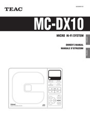 Teac MC-DX10 Owner's Manual