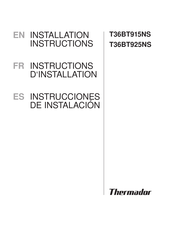 Thermador T36BT915NS Installation Instructions Manual