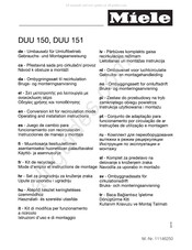 Miele DUU 151 Operating And Installation Instructions