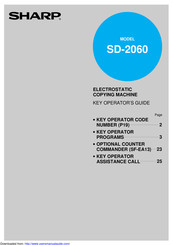 Sharp SD-2060 Key Operator's Manual