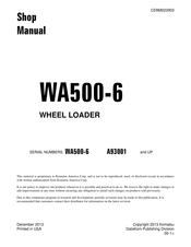 Komatsu WA500-6 Shop Manual