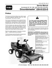 Toro Groundsmaster 225 Service Manual
