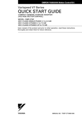 YASKAWA Varispeed CIMR-V7AZB1P5 Quick Start Manual