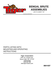 Tiger BENGAL JD6110-30M/R T4F Mounting And Operating Instructions