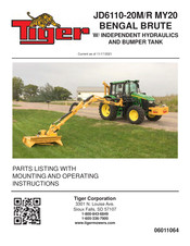 Tiger BENGAL JD6110-20M/R MY20 Mounting And Operating Instructions
