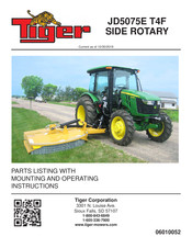 Tiger JD5075E T4F Mounting And Operating Instructions