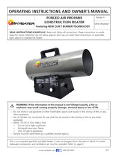 Mr. Heater MHI170QFAVT Operating Instructions And Owner's Manual