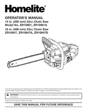 Homelite ZR10901 Operator's Manual