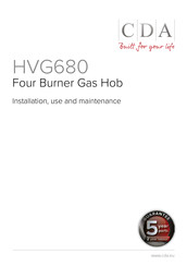 CDA HVG680 Installation, Use And Maintenance Manual