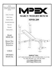Impex MARCY MWB-209 Owner's Manual