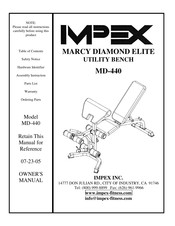 Impex MARCY DIAMOND ELITE MD-440 Owner's Manual