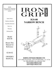 Impex IRON GRIP SPORT IGS-08 Owner's Manual