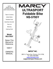 Impex MARCY ULTRASPORT NS-5795Y Owner's Manual