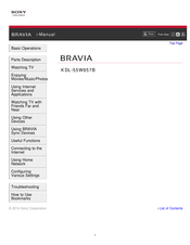 Sony BRAVIA KDL-55W957B I-Manual