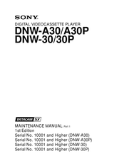 Sony DNW-30P Maintenance Manual