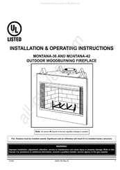 Hearth and Home Technologies MONTANA MONTANA-42 Installation & Operating Instructions Manual