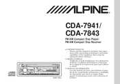 Alpine CDA-7843 Owner's Manual