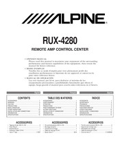 Alpine RUX-4280 Owner's Manual