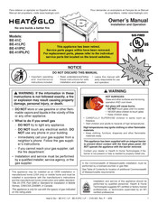 Heat & Glo BE-41IPILPC Owner's Manual