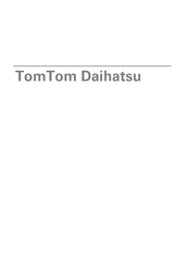 TomTom Daihatsu Reference Manual