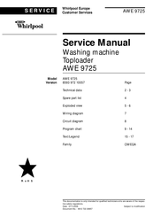 Whirlpool AWE 9725 Service Manual
