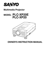 Sanyo PLC-XP20 Owner's Instruction Manual