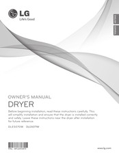 LG DLG5071W Owner's Manual