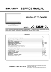Sharp LC-32SH10U Service Manual