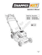 Snapper NXT 7800752 Operator's Manual